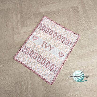 Personalised Inset Mosaic Ivy Crochet Blanket