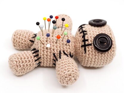 Mini Voodoo Doll Pincushion Crochet Pattern