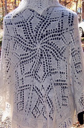 Snowflake Shawl ... a 46 inch circle shawl or lapblanket