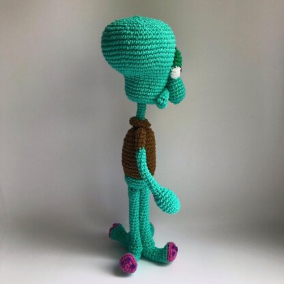 Squidward by Sponge Bob PDF crochet pattern