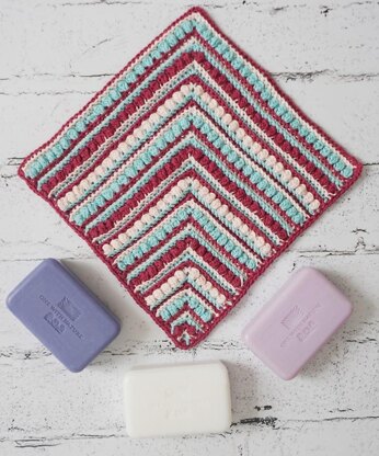 Rosettes and Ridges Washcloth