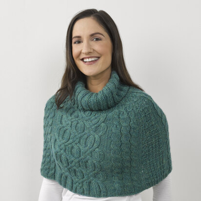 955 Volute - Poncho Knitting Pattern for Women in Valley Yarns Becket - knitting pattern