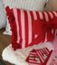 Stripy and Bright crochet cushion.