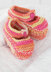 Shoes in Sirdar Snuggly Smiley Stripes DK - 1478 - Downloadable PDF