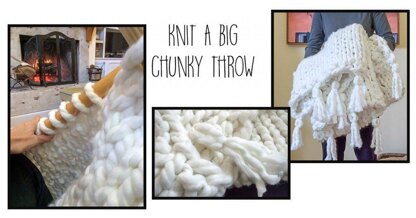 Chunky Knit Blanket Pattern · Nourish and Nestle