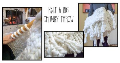 Thick, Cozy, Chunky Knit Blanket