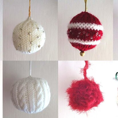 Baubles and Fluffy Balls - knitting pattern