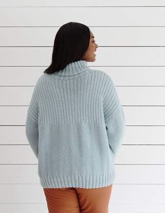 Evergreen by DROPS Design - Knitted Jumper with Round yoke, English Rib and  A-shape Pattern size S - XXXL 