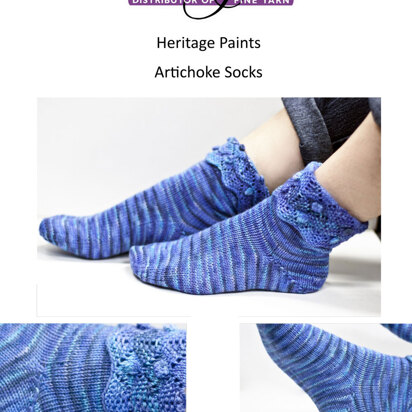 Artichoke Ankle Socks in Cascade Heritage Paints - FW106