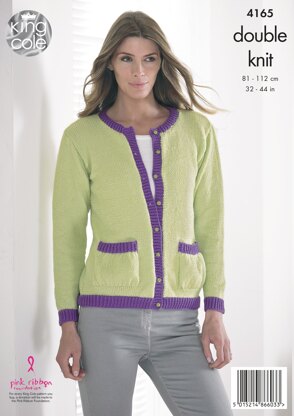 Cardigans in King Cole DK - 4165 - Downloadable PDF