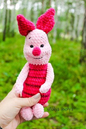 Piglet + balloons pattern (PDF + 5 videos)  Winnie the Pooh