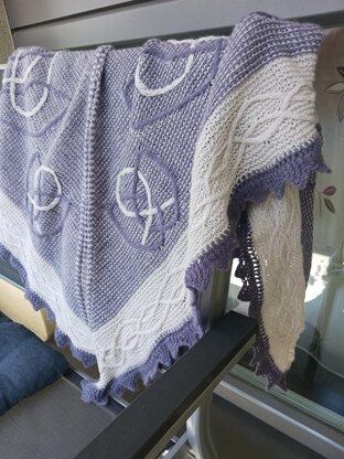 Rosy Lotus Shawl