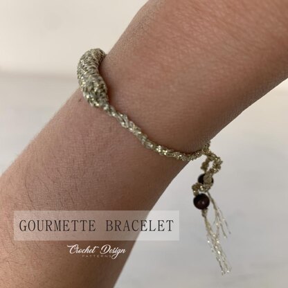 Gourmette Bracelet crochet pdf pattern - How to crochet Jewely - Diy bracelet cuff - Unisex crochet bracelet - crochet gift idea