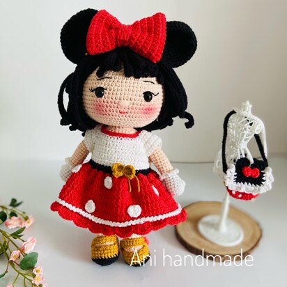 MIAN baby in the costume of minnie mouse