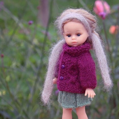 Plum Jacket & Mini skirt for doll