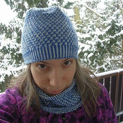 (Snowflake) Basket weave beanie