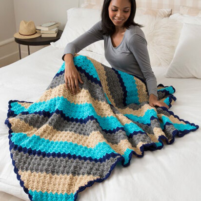 Corner to Corner Crochet Throw in Red Heart Super Saver Economy Solids - LW5019 - Downloadable PDF