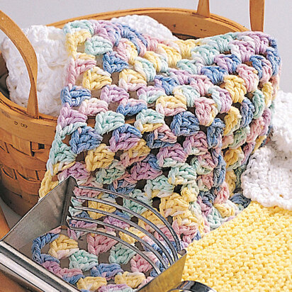 Granny Square Dishcloth in Bernat Handicrafter Cotton Solids