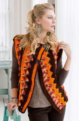 Crochet Trapeze Jacket in Red Heart Super Saver Economy Solids - LW3586