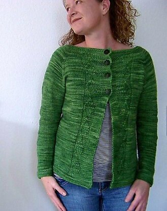 Green Leaf Strickjacke