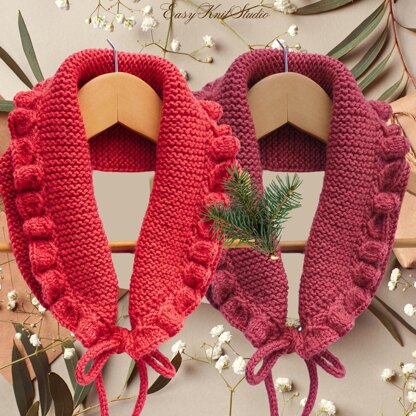 Ruffled Cowl - Triangle Scarf