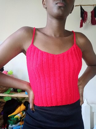 Panama ribbed top