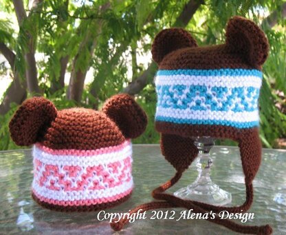 Beanie & Ear Flap Hats with Bear Ears