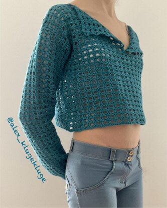 Messy mesh top vest crochet pattern