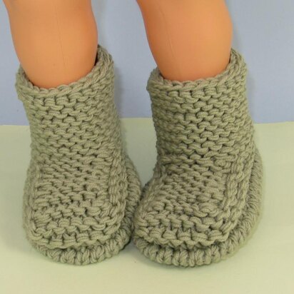 Simple Superfast Children's Garter Stitch Ankle Boots - knitting pattern