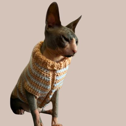 Dog sweater  “Creme stripes”
