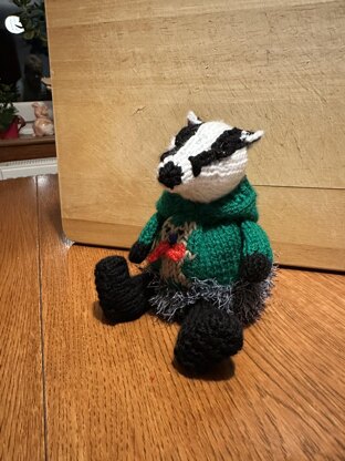 Badger Wearing (Christmas) Teddy Bear Jumper/Hoodie Terry’s Chocolate Orange Cover/Stuffed Decoration