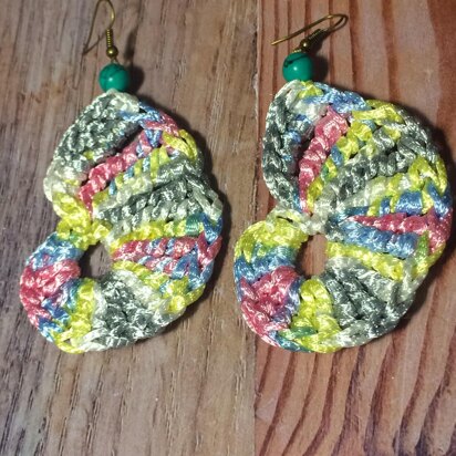16. Rainbow shell earrings
