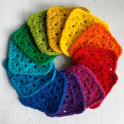 Rainbow Spin Your Granny Blanket