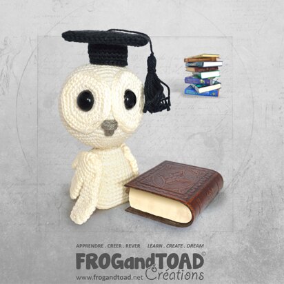 Graduation Owl Mortarboard Hibou Chouette ( hedwig ) Amigurumi Crochet - FROGandTOAD Créations