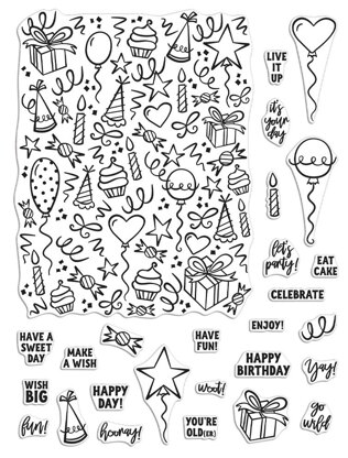 Hero Arts Clear Stamps 4"X6" - Wish Big Peek-A-Boo Parts