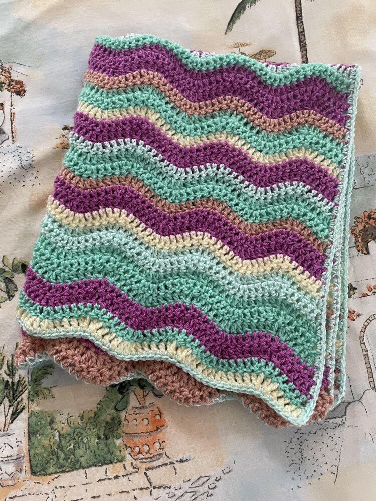 Wave baby 2024 blanket crochet pattern