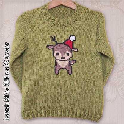 Intarsia - Dasher the Festive Deer Chart & Childrens Sweater