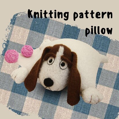 Knitting patterns Dog pillow knitting