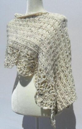 Blossom Broomstick Lace Poncho