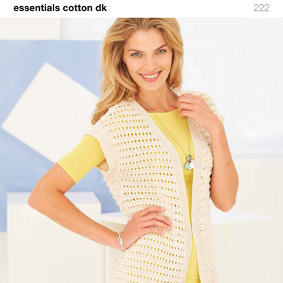 Waistcoat in Rico Essentials Cotton DK - 222