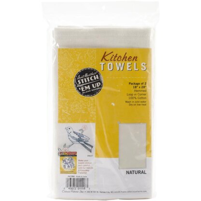 Aunt Martha's Stitch 'Em Up Kitchen Towels 2/Pkg