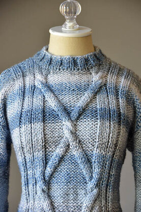 Blue Heartstrings Jumper in Universal Yarn Major - Downloadable PDF