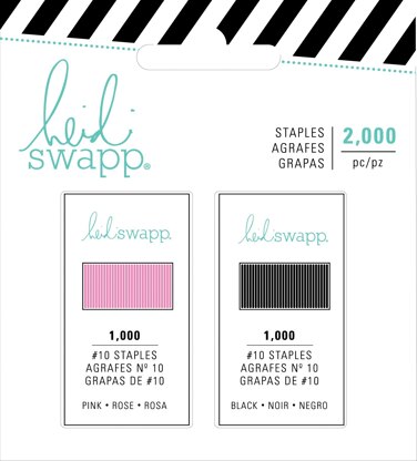 American Crafts Heidi Swapp Memory Planner Mini Stapler Refill 2,000/Pkg - Color Fresh, Pink & Black