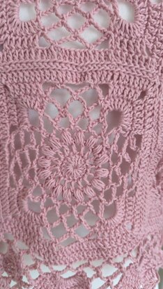 Pink Berries Crochet Lace Top