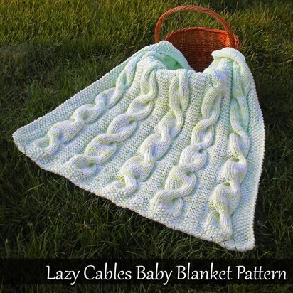Lazy Cables Baby Blanket
