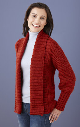 Drapey Cardigan in Lion Brand Vanna's Choice - L10572