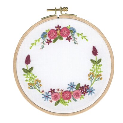 DMC Magical Wreath Embroidery Kit with Hoop