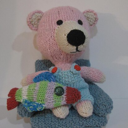 Knitkinz Bear Family & Fish