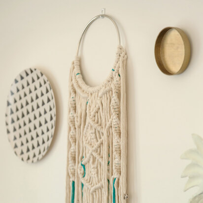 Macrame Wallhanger Athene in Hoooked Spesso Eco Barbante Chunky Cotton & Eucalyps - Downloadable PDF