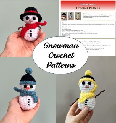 Snowman Christmas Decoration Crochet Pattern